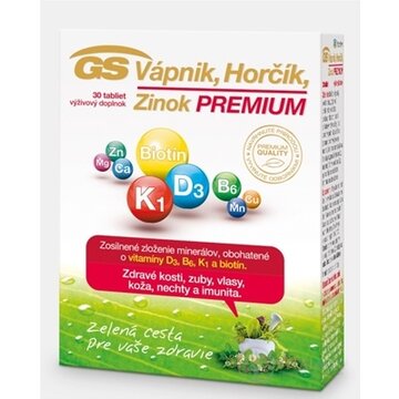 GS Vápnik, Horčík, Zinok PREMIUM tbl 1x30 ks obrázok