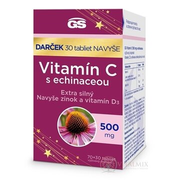 GS Vitamín C 500 mg s echinaceou Darček tbl 70+30 navyše (100 ks) obrázok