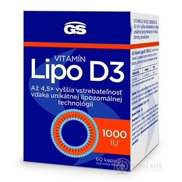 GS Vitamín Lipo D3 1000 IU cps 1x60 ks obrázok