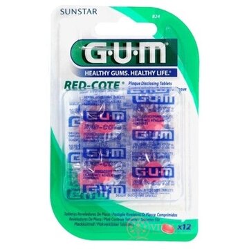 GUM RED-COTE tablety pre indikáciu zubného plaku 1x12 ks obrázok