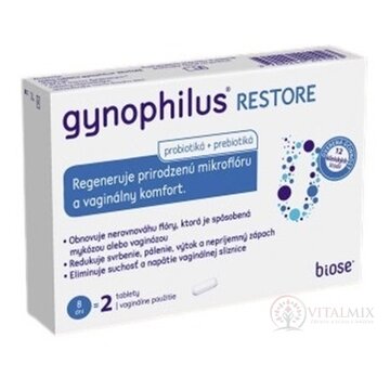 GYNOPHILUS RESTORE vaginálne tablety 1x2 ks obrázok
