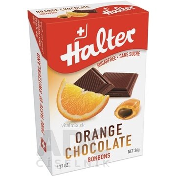 Halter BONBONS Pomaranč s čokoládou (Orange chocolate) cukríky bez cukru, 1x36 g obrázok