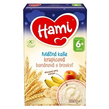 Hami mliečna kaša krupicová banánová s broskyňou (od ukonč. 6. mesiaca) 1x225 g obrázok