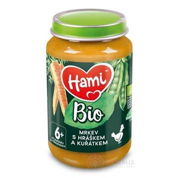 Hami príkrm BIO Mrkva s hráškom a kuraťom mäsovo-zeleninový (od ukonč. 6. mesiaca) 1x190 g obrázok