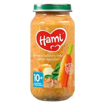 Hami príkrm Zemiaky s kuraťom, mrkvou a jemným špenátom (od ukonč. 10. mesiaca) 1x250 g obrázok