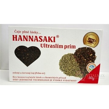 HANNASAKI Ultraslim prim zmes zeleného a červeného Pchu-er čaju, 1x50 g obrázok