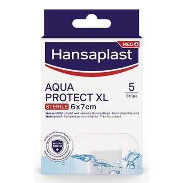 Hansaplast AQUA PROTECT XL Sterile náplast, 6x7 cm, 1x5 ks obrázok