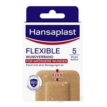 Hansaplast FLEXIBLE XXL náplasť elastická, 6x9 cm 1x5 ks obrázok