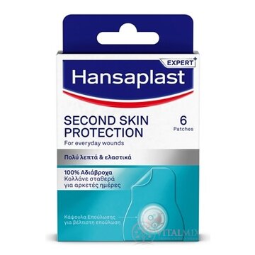 Hansaplast SECOND SKIN PROTECTION hydrokoloidná náplasť 72x35 mm 1x6 ks obrázok