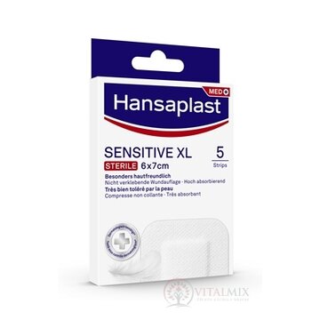 Hansaplast SENSITIVE XL Sterile náplasť, 6x7 cm, 1x5 ks obrázok