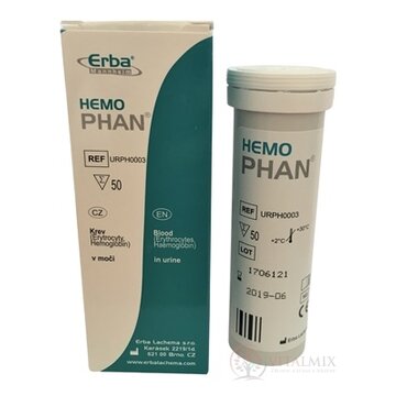 HEMOPHAN diagnostické prúžky na moč 1x50 ks obrázok