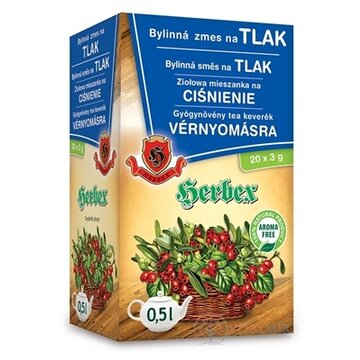 HERBEX Bylinná zmes na TLAK záparové vrecúška 20x3 g (60 g) obrázok
