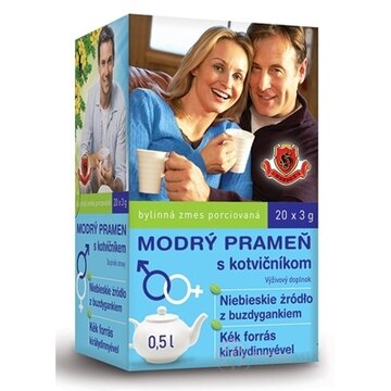 HERBEX MODRÝ PRAMEŇ s kotvičníkom bylinná zmes 20x3 g (60 g) obrázok