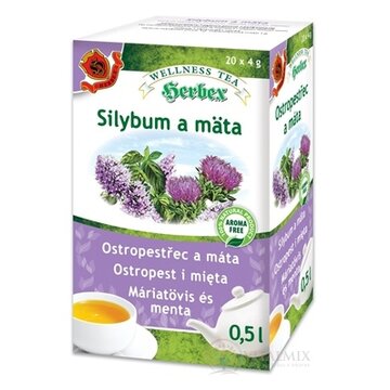 HERBEX Silybum a mäta bylinná zmes (wellness tea) 20x4 g (80 g) obrázok
