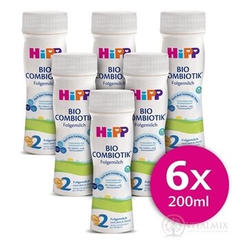 HiPP 2 BIO COMBIOTIK tekutá následná mliečna dojčenská výživa (od ukonč. 6. mesiaca) 6x200 ml (1200 ml) obrázok