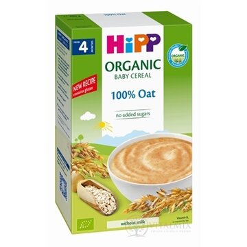 HiPP BIO Prvá obilná KAŠA 100% ovsená nemliečna kaša, s obsahom gluténu (od ukonč. 4. mesiaca) (inov.2024) 1x200 g obrázok