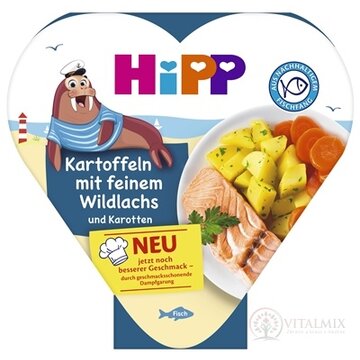 HiPP BIO Zemiaky so zeleninou a jemným lososom Neu zeleninovo-mäsový príkrm v miske (od 1. roka)(inov. 2025) 1x250 g obrázok