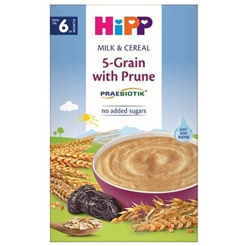HiPP Mliečna KAŠA PRAEBIOTIK viaczrnná so slivkami (od 6. mesiaca) (5-zrnná) (inov. 2025) 1x250 g obrázok