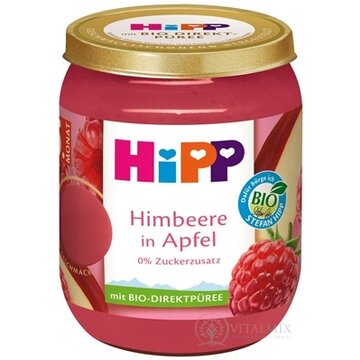 HiPP Príkrm BIO Jablko a maliny ovocný (od ukonč. 4.-6.mesiaca) 1x160 g obrázok