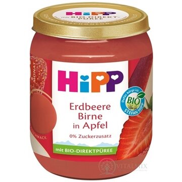 HiPP Príkrm BIO Jablko, jahody a hrušky ovocný (od ukonč. 4.-6.mesiaca) 1x160 g obrázok