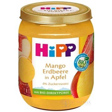 HiPP Príkrm BIO Jablko, mango a jahody ovocný (od ukonč. 5. mesiaca) 1x160 g obrázok