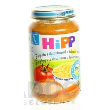 HiPP Príkrm BIO Rajčiny s cestovinami a teľacím mäsom (od ukonč. 1. roku) 1x220 g obrázok