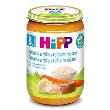 HiPP Príkrm BIO Zelenina, teľacie mäso a ryža (od 8. mesiaca) 1x220 g obrázok