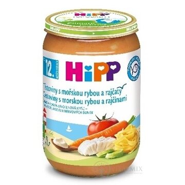 HiPP Príkrm Jemné cestoviny, morská ryba a rajčiny príkrm - kompletný pokrm (od 12. mesiaca) 1x220 g obrázok