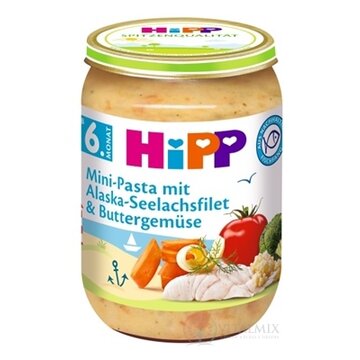 HiPP Príkrm Mini cestoviny s Al.treskou v zelenine zeleninovo-mäsový príkrm (od ukonč. 5.mesiaca) 1x190 g obrázok