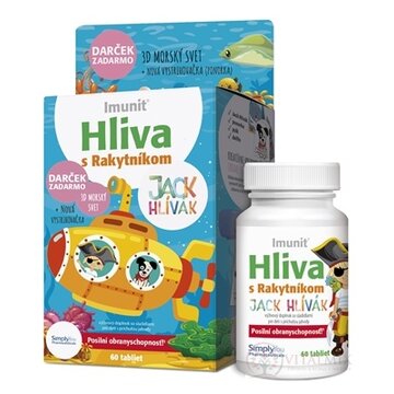 HLIVA s Rakytníkom JACK HLIVÁK - Imunit tbl pre deti 60 ks + Darček 3D morský svet, 1x1 set obrázok