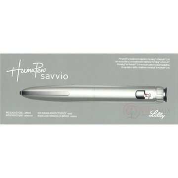 HumaPen Savvio, inzulínové pero strieborné, aplikátor inzulínu pre 3 ml náplne, 1x1 ks obrázok