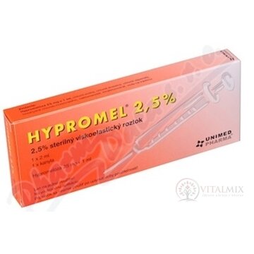 HYPROMEL 2,5% roztok viskoelastický očný sterilný, injekčná striekačka 1x2 ml obrázok