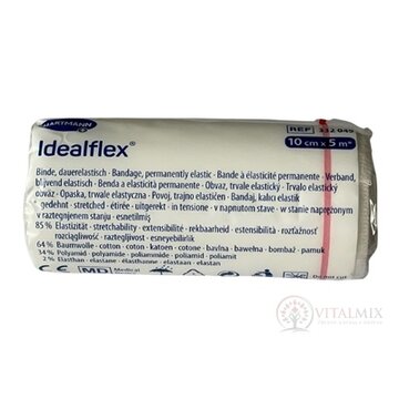 Idealflex obväz elastický krátkoťažný 85% (10cm x 5m) (332049) 1x1 ks obrázok
