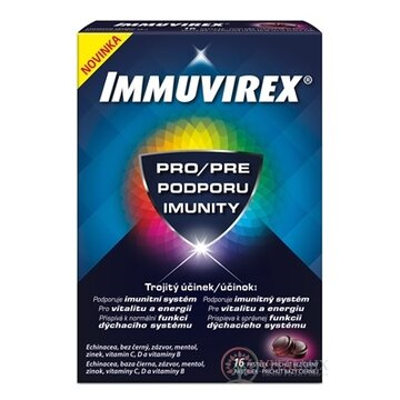 IMMUVIREX pastilky s príchuťou bazy čiernej 1x16 ks obrázok