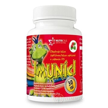 IMUNÍCI Hliva ustricová s vitamínom D3 pre deti tbl cmúľacie s jahodovou príchuťou 1x30 ks obrázok