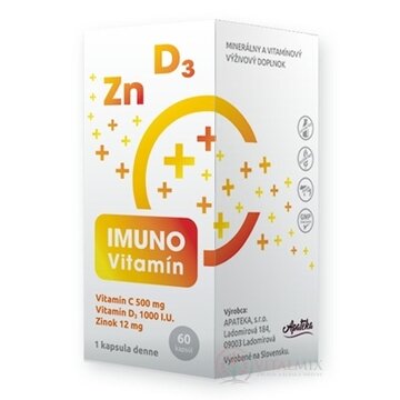 IMUNO Vitamín - Apateka cps (vitamín C + D + zinok) 1x60 ks obrázok