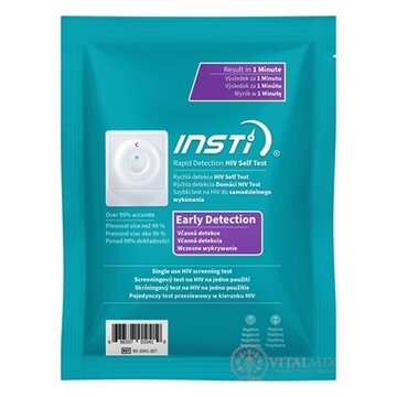 INSTI HIV Self Test domáci test na HIV, rýchla detekcia 1x1 ks obrázok