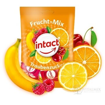 INTACT HROZNOVÝ CUKOR Frucht Mix cukríky (vrecko) 1x75 g obrázok