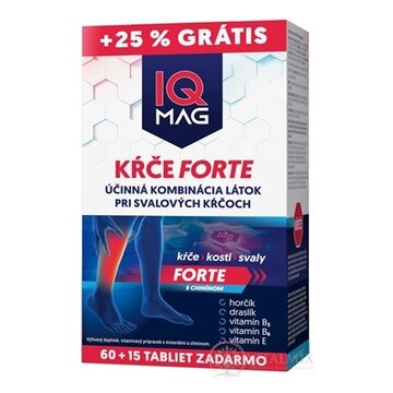 IQ MAG KŔČE FORTE (+25% GRATIS) tbl 60+15 zadarmo (75 ks) obrázok