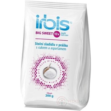 Irbis BIG SWEET stolové sladidlo v prášku s cukrom a aspartámom 1x200 g obrázok
