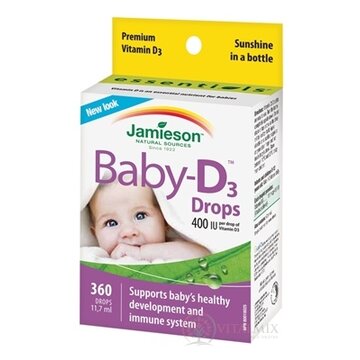 JAMIESON BABY-D3 VITAMÍN D3 400 IU KVAPKY 1x11,7 ml obrázok