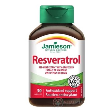 JAMIESON RESVERATROL 50 mg cps extrakt z červeného vína 1x30 ks obrázok