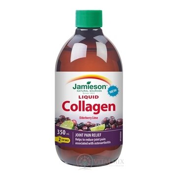JAMIESON TEKUTÝ KOLAGÉN NA KĹBY A VÄZIVÁ s prírodnou príchuťou bazy a limetky 1x350 ml obrázok
