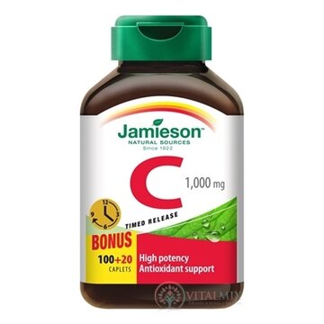 JAMIESON VITAMÍN C 1000 mg tbl s postupným uvoľňovaním 100+20 zadarmo (120 ks) obrázok