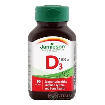 JAMIESON VITAMÍN D3 1000 IU cps (mäkké gélové kapsuly) 1x90 ks obrázok