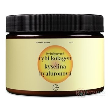 Jeme zdravo Hydrolizovaný rybí kolagén s kyselinou hyalurónovou, prášok, príchuť mango 1x195 g obrázok