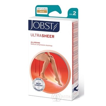 JOBST ULTRA SHEER kompresívne stehenné pančuchy II.KT, s lemom, s otvorenou špičkou, telové, veľ. VI., 1x1 pár obrázok
