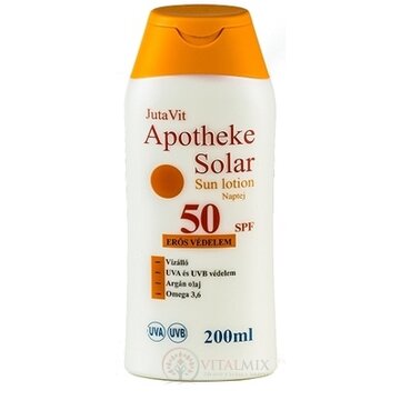 JutaVit Apotheke Solar Sun lotion 50 SPF opaľovacie mlieko 1x200 ml obrázok