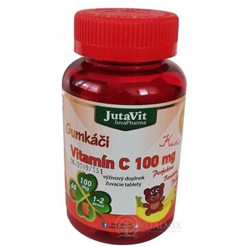 JutaVit Gumkáči Vitamín C 100 mg Kids tbl (gumené medvedíky) 1x60 ks obrázok