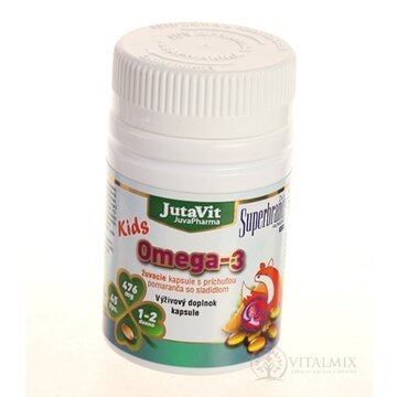 JutaVit Omega-3 Kids žuvacie kapsuly s príchuťou pomaranča 1x45 ks obrázok